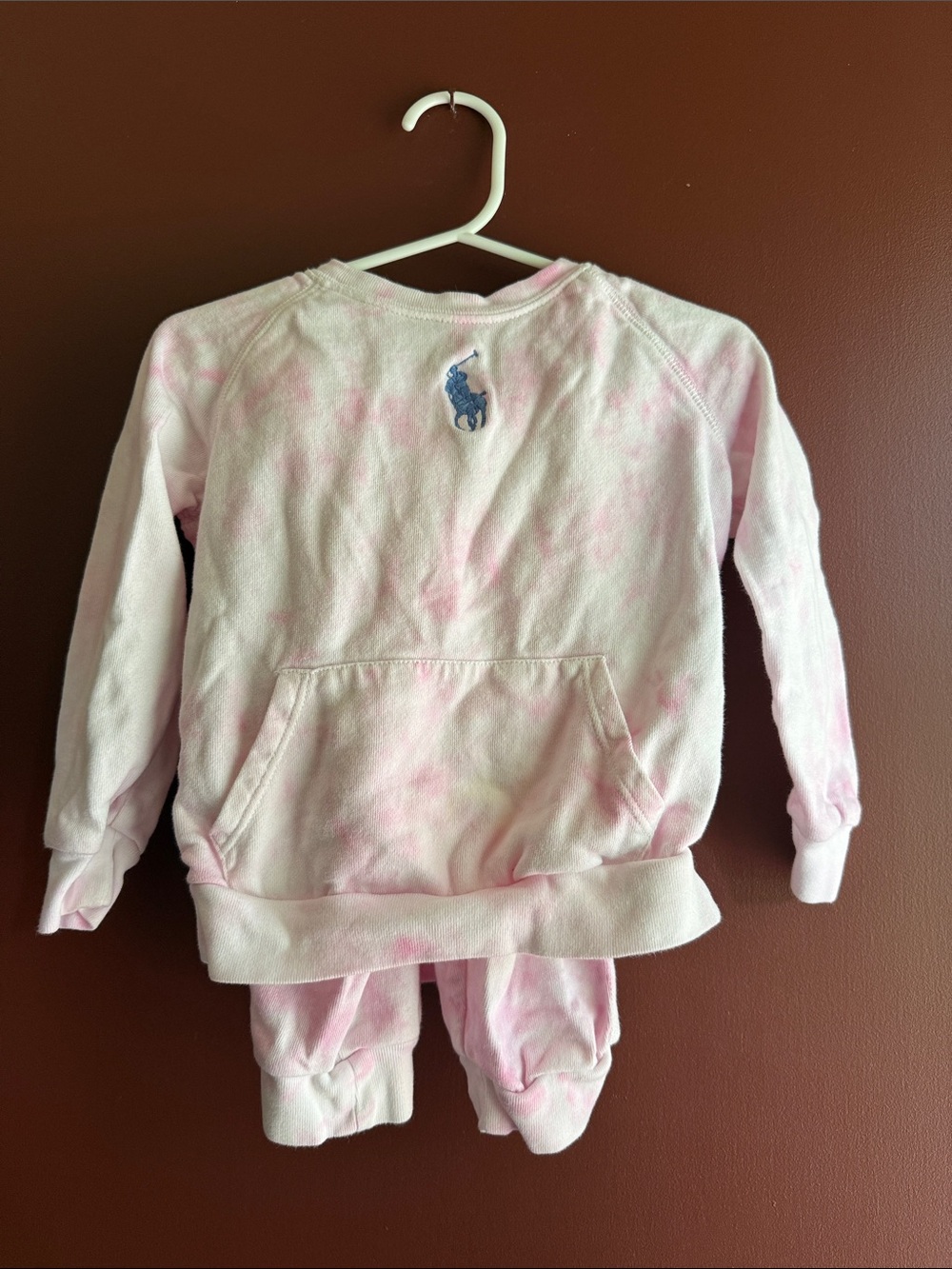 Ralph Lauren Light Pink Tie-Dye Kids Pajama Set